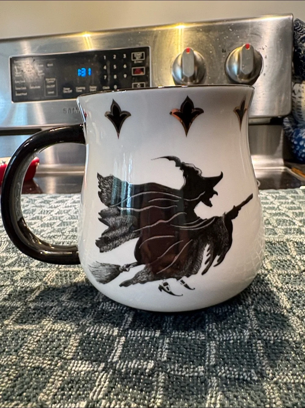 Whimsical Witches Mug White/Black 16oz